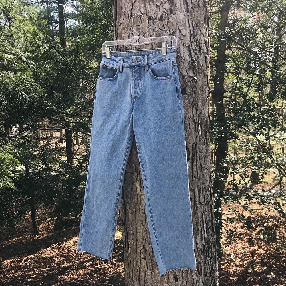 pale blue mom jeans